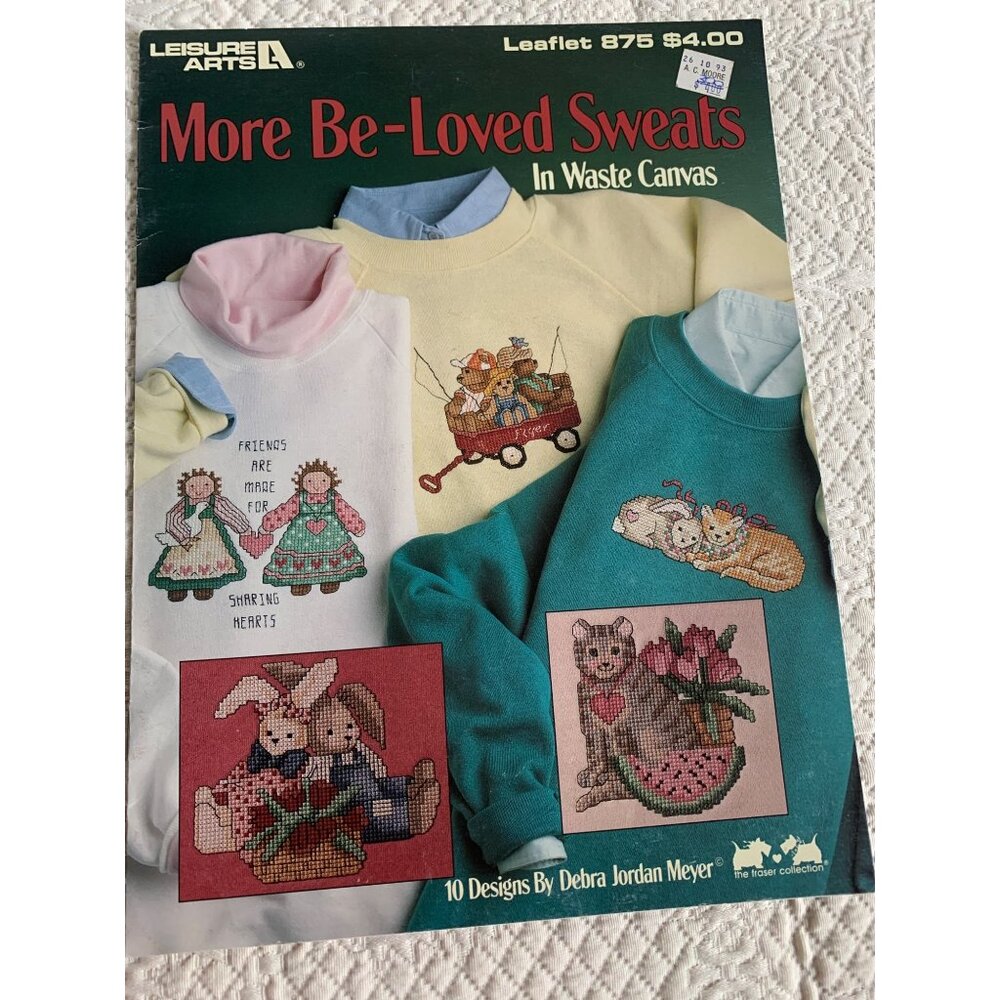 Leisure Arts More Be-Loved Sweats Cross Stitch Design Leaflet Book 875